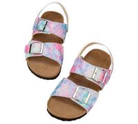 Sandalette Fille Chaussures Princesse Fille Décontractées à Double Sens Grande Taille Avec Double Boucle Design Ressemblant à Écailles Poisson Claquettes Antidérapant Flexible Classique Marche Beach