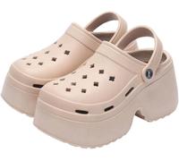 Sandali Slip-on Con Plateau E Suola Antiscivolo Da Donna (Kaki,40)