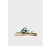 Sandalia plana de mujer en serraje con tiras cruzadas | BIBI-SE 39