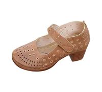 Sandalias de verano con punta cerrada y tacón hueco, cómodas y casuales. (Brown, 43)