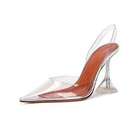 Sandals Femmes Chaussures d'été Arc-nœud Transparent Haut Talons féminins Chaussures 2-Transparent, 39