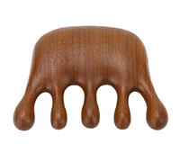 SANDALWOOD GUA SHA PEUP | Outil de massage de grattage du cuir chevelu de dents pour la tête/cou/épaules | Peigne en bois portable pour hommes et femmes | Soulagement du