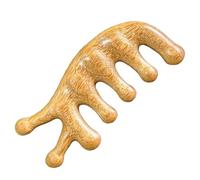 Sandalwood Rake - Scalp Stimulation for Relaxing | Natural Grain Craft with Smooth Prongs & Hand Balanced Shape for Stress Relief Circulation Comfort Daily Rituals Wellness Care
