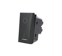 SANDASDON SD20002 Interrupteur Mural Poussoir 2P 16 A bipolaire 0-1 Noir Compatible Bticino Axolute