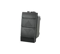 SANDASDON SD81002 Bouton double Saliscendi 1P+1P 16A Noir Compatible avec Bticino Living