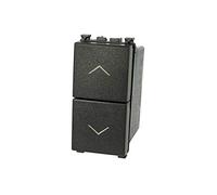 SANDASDON SD91002 Bouton poussoir double poussoir 1P + 1P 16 A Noir Interrupteur Compatible Vimar Arke