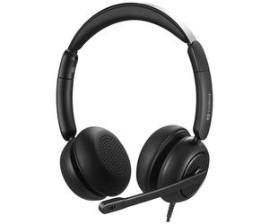 Sandberg 126-54 casque Avec fil Arceau Bureau/Centre d'appels USB Type-C / USB Type-A Noir