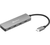 Sandberg 136-41 hub & concentrateur USB 3.2 Gen 1 (3.1 Gen 1) Type-C 10000 Mbit/s Gris