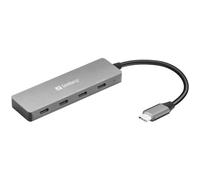 Sandberg 136-41 hub & concentrateur USB 3.2 Gen 1 (3.1 Gen 1) Type-C 10000 Mbit/s Gris