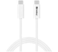 Sandberg 136-56 câble USB USB4 Gen 3x2 1 m USB C Blanc
