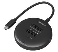Sandberg 136-72 Station d'accueil de disques de stockage USB 3.2 Gen 2 (3.1 Gen 1) Type-C Noir