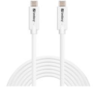 Sandberg 136-75 câble USB USB 3.2 Gen 2 (3.1 Gen 2) 3 m USB C Blanc