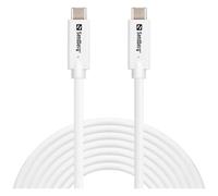 Sandberg 136-76 câble USB USB 3.2 Gen 2 (3.1 Gen 2) 5 m USB C Blanc