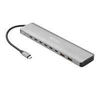 Sandberg 136-80 station d'accueil Avec fil USB 3.2 Gen 2 (3.1 Gen 2) Type-C Gris