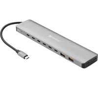 Sandberg 136-80 station d'accueil Avec fil USB 3.2 Gen 2 (3.1 Gen 2) Type-C Gris