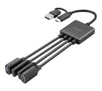 Sandberg 136-81 hub & concentrateur USB 3.2 Gen 1 (3.1 Gen 1) Type-A + Type-C 5000 Mbit/s Noir