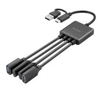 Sandberg 136-81 hub & concentrateur USB 3.2 Gen 1 (3.1 Gen 1) Type-A + Type-C 5000 Mbit/s Noir