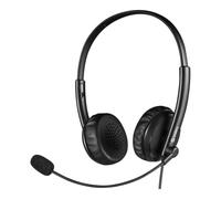 Sandberg 2in1 Office Headset Jack+USB | Casque Filaire avec Microphone | Réunions Mains Libres | Casque de Bureau | Casque 2 en 1 avec USB A et connecteur MiniJack | Contrôle du Volume