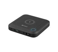 Sandberg 420-57 Powerbank 24000mAh Noir : Batterie Externe 24000mAh, Charge Rapide QC 2.0, Recharge Sans Fil, 1x USB-A, 2x USB-C, LED, 12 Adaptateurs CC