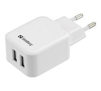 Sandberg Ac Charger Dual - Adaptateur Secteur - 2.4 A - 2 Connecteurs De Sortie (2 X Usb) - Europe