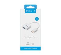 Sandberg - Adaptateur Convertisseur HDMI vers VGA pour Écran et Projecteur - Qualité d'Image Haute Définition - Alimentation USB Optionnelle