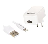 Sandberg - Adaptateur Secteur - 2.4 A (Usb) - Sur Le Câble : Lightning