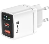SANDBERG Adaptateur secteur - 2-en-1 - 35 Watt - 3 A - PD 3.0, Quick Charge 3.0 - 2 ports de sortie (USB, 24 broches USB-C)