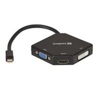 Sandberg Adapter MiniDP>HDMI+DVI+VGA - Convertisseur vidéo - DVI, HDMI, VGA