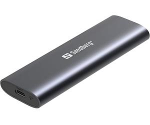 Sandberg Boîtier SSD USB 3.2 pour M.2+NVMe | Compatible avec Windows Mac OS | Aluminium | Prend en Charge M.2 NVMe clé M | Tailles SSD 2230/2242/2260/2280 | Max. capacité 2 to