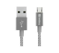 Sandberg Excellence - Câble USB - Micro-USB de type B (M) pour USB (M) - 1 m - gris