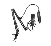 Sandberg Kit micro USB Streamer – Condensateur, bras réglable, anti‑choc, réduction du bruit