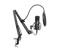 Sandberg Streamer USB Microphone Kit | Microphone de Studio à condensateur | Support de Bras de flèche réglable | Support Antichoc | Réduction du Bruit | Micro pour Le Jeu en Streaming Podcast