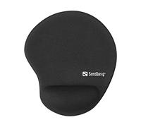 Sandberg Tapis de Souris en Gel - 820-98 - en Vrac - en Gel - Noir - Monotone - Restant des Poignets - Base antidérapante