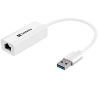 Sandberg Adaptateur Ethernet USB 3.0 Gigabit RJ45 – Compatible Windows 11/10/8/7/Vista/XP MacOS