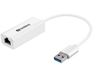 Sandberg USB 3.0 Gigabit Network Converter, Connexion Réseau pour USB, Adaptateur Ethernet vers USB, Connexion LAN Rapide, Connecteur RJ45 vers USB, Compatible avec Windows 11/10/8/7/Vista/XP MacOS