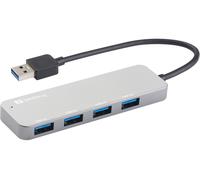 Sandberg Hub USB 3.0 Saver – 4 ports, branchez et jouez, transfert rapide pour PC, tablette, MacBook