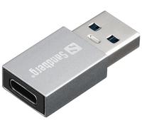 Sandberg Adaptateur USB-A vers USB-C 136-46 – Aluminium