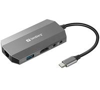 Sandberg USB-C 6in1 Travel Dock Docking Station USB-C to HDMI Ethernet Audio M