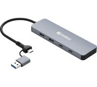 Sandberg USB-C/A vers 2 x USB-A+2 x USB-C Hub USB-C/A vers 2 x USB-A+2 x USB-C Hub, 136-64 (USB-C/A vers 2 x USB-A+2 x USB-C Hub)