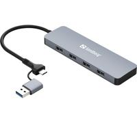 Sandberg Hub USB-C/A vers 4 ports USB 3.0 USB-C/A vers 4 concentrateurs USB 3.0, 136-63 (USB-C/A vers 4 concentrateurs USB 3.0)