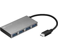 Sandberg USB-C to 4X USB 3.0 Pocket Hub | Hub USB avec 4 Ports de données | Adaptateur USB-C Multiport | Répartiteur USB C | Transfert de données Rapide | Hub d'extension USB 3.0 pour PC MacBook