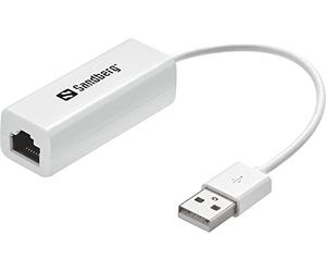 Sandberg USB to Network Converter, Connexion Réseau pour USB, Adaptateur Ethernet vers USB, Connexion LAN Stable, USB 2.0, Connecteur RJ45 vers USB, Compatible avec Windows 11/10/8/7/Vista/XP MacOS