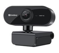 Sandberg USB Webcam Flex 1080P HD | Webcam 1080P avec Microphone pour PC Ordinateur Portable MacBook | Caméra de Streaming pour la conférence d'étude des appels vidéo | Plug & Play | USB-A | Clip-on
