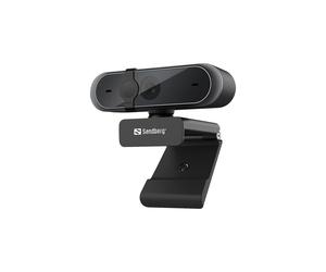 Sandberg Webcam Pro 133-95 - Caméra USB 2.0 Full HD 1080p, 5MP, 30fps, Autofocus, Angle 80°, Microphone Stéréo, Cache Confidentialité, Windows/macOS