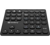 Sandberg Wireless Numeric Keypad Pro, Pavé Numérique Portable avec Touches Silencieuses, Clavier sans Fil, Plug & Play, Rechargeable, Clavier Numérique Bluetooth pour Les Études De Au Bureau