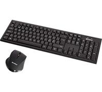 Sandberg Wireless Office DesktopSet Nor Clavier - Claviers (sans Fil, RF Wireless + Bluetooth, Clavier mécanique, QWERTY, Noir, Souris Incluse)