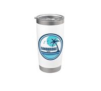 Sandbridge Beach Virginie Palmier Oiseaux Gobelet isotherme en acier inoxydable double paroi