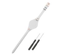 SANDEIN Bracelet de montre compatible avec Fossil - Bracelet de montre en cuir souple de 8 mm pour femme - Pour Fossil ES3077 ES3148 ES3262 et ES4119 ES4176 (blanc + boucle or rose)