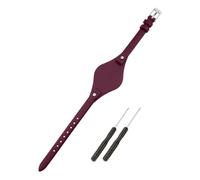 SANDEIN Bracelet de montre compatible avec Fossil - Bracelet de montre en cuir souple de 8 mm pour femme - Pour Fossil ES3077 ES3148 ES3262 et ES4119 ES4176 (rouge + boucle argentée)