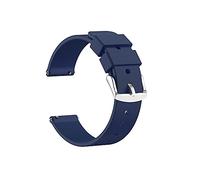 Sandein Bracelets de montre - Bracelet de montre de rechange en caoutchouc souple à dégagement rapide - Compatible avec les bracelets de montre de 18 mm, 20 mm, 22 mm (22 mm, bleu marine)